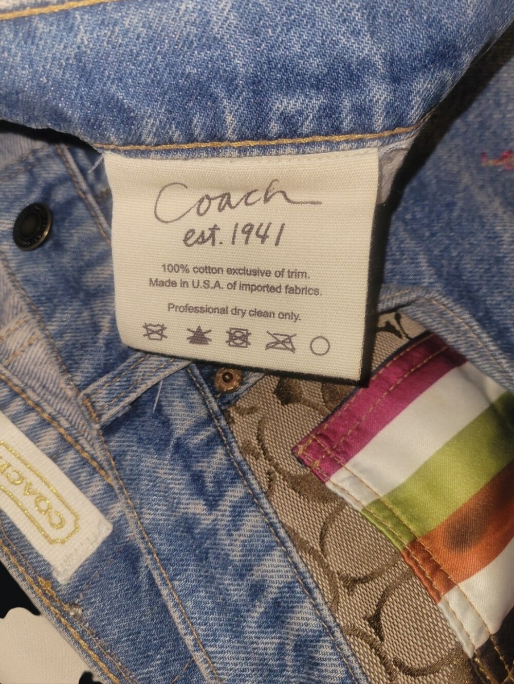 RARE Vintage Coach Legacy Limited Edition Denim Jeans #79/100 - Picture 3 of 10